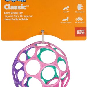 Bright Starts - Minge Oball Classic Easy-Grasp - Roz/Purpuriu