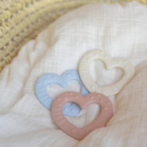 BIBS - Jucarie de dentitie in forma de inima, Blush