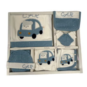 Set cadou nou-nascut, baietel – Blue Car